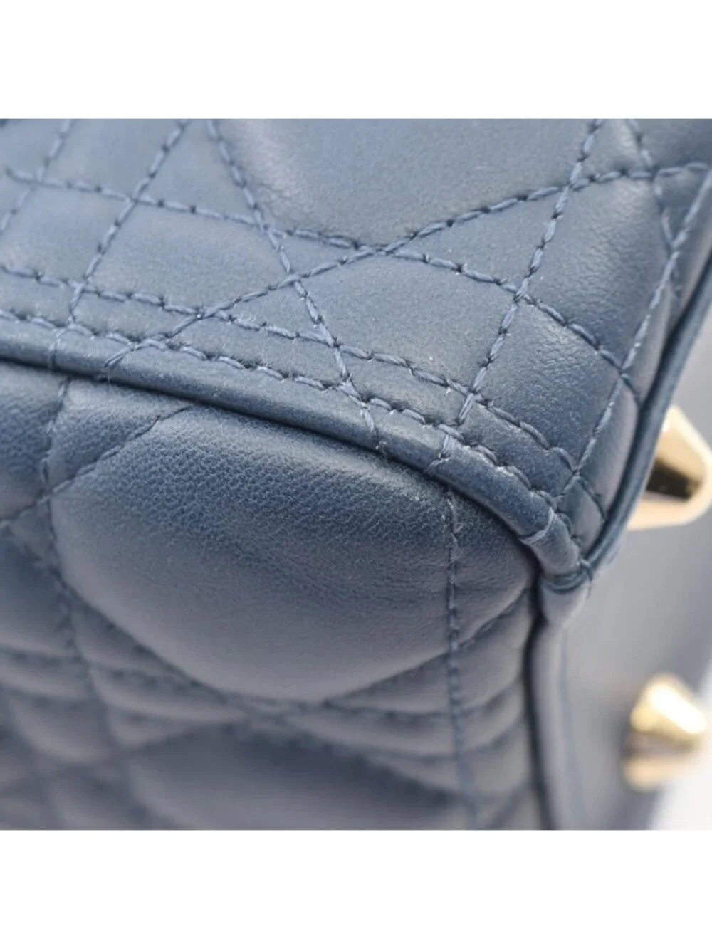 Dior Handbag Lady Dior Large Cannage Gradation 2-Way Blue Leather Lady Dior Tote